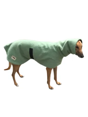 Sage teddy fleece snuggly thick deluxe style greyhound coat with wide neck roll