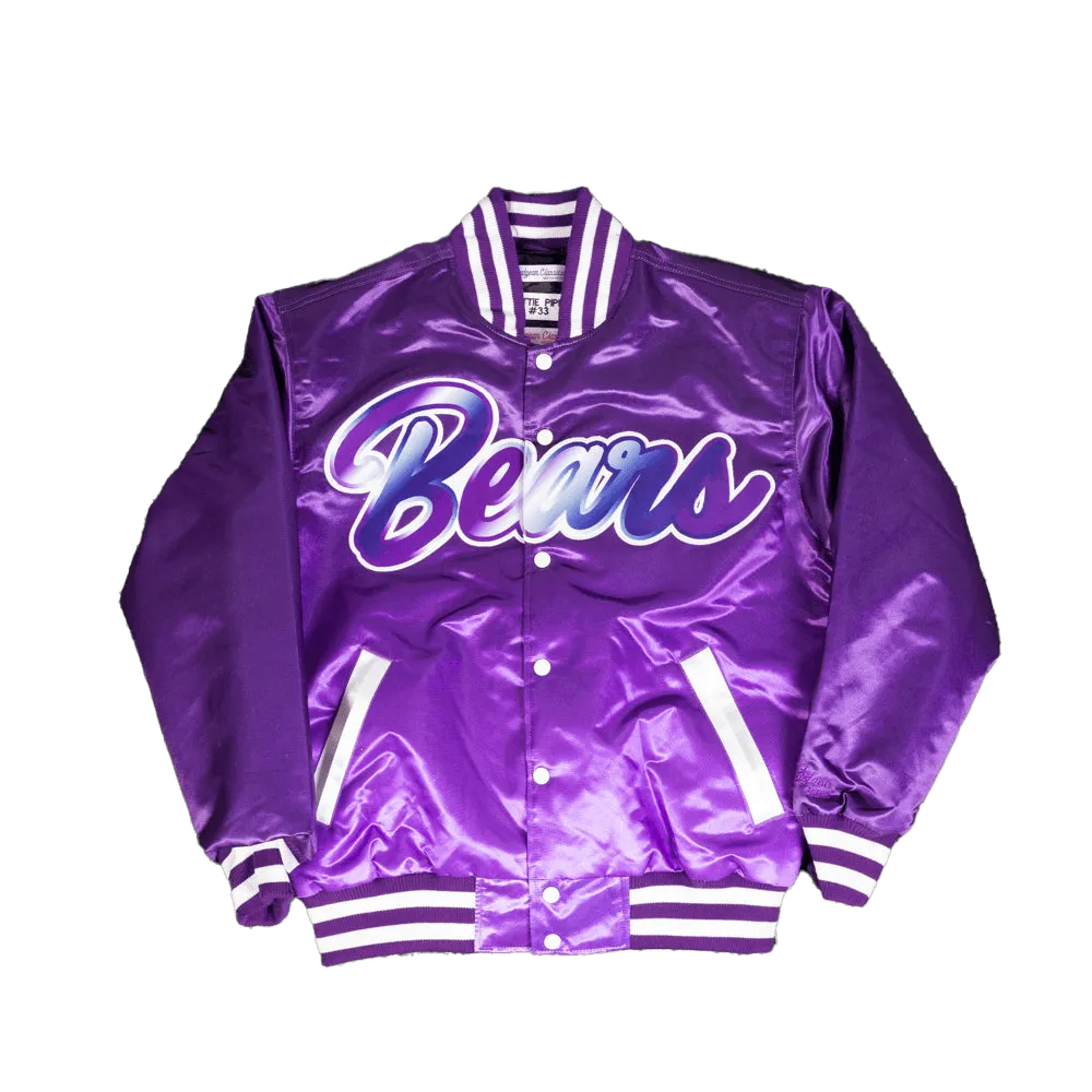 SCOTTIE PIPPEN HIGH SCHOOL PURPLE SATIN JACKET