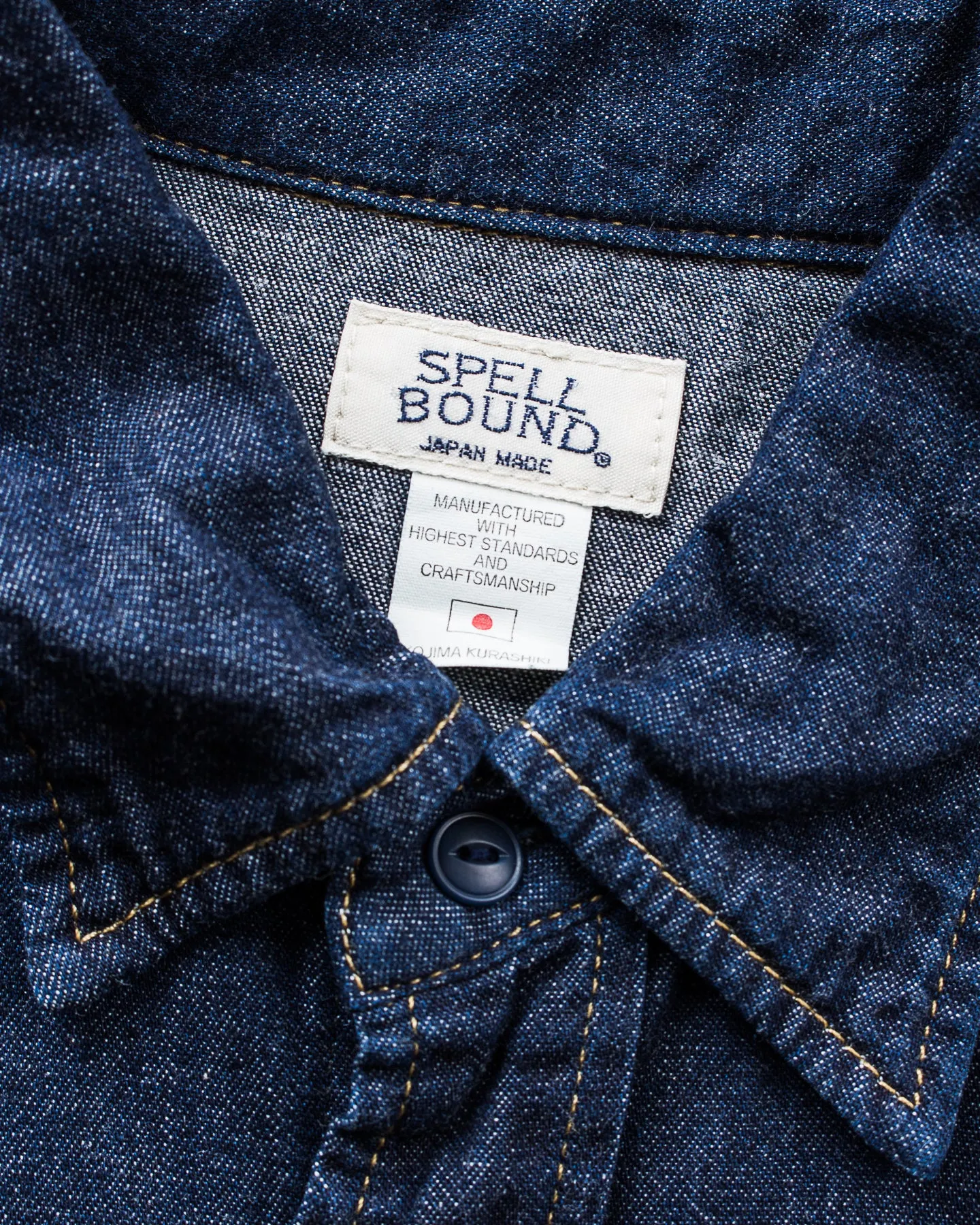 Second Hand Spellbound 48-736E Western Style 6oz Denim Shirt Rinsed Size 4/L