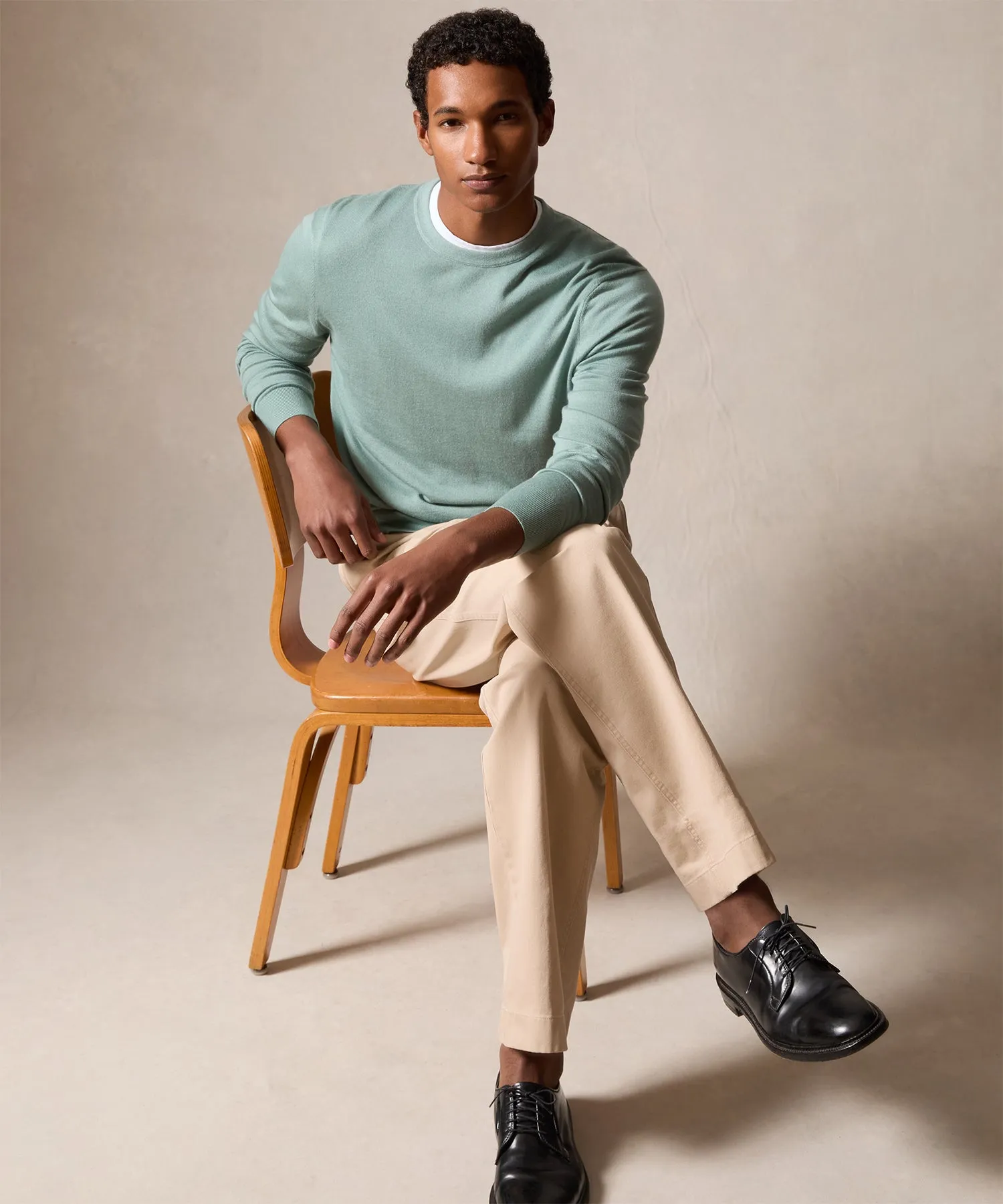 Silk-Cashmere Crewneck Sweater