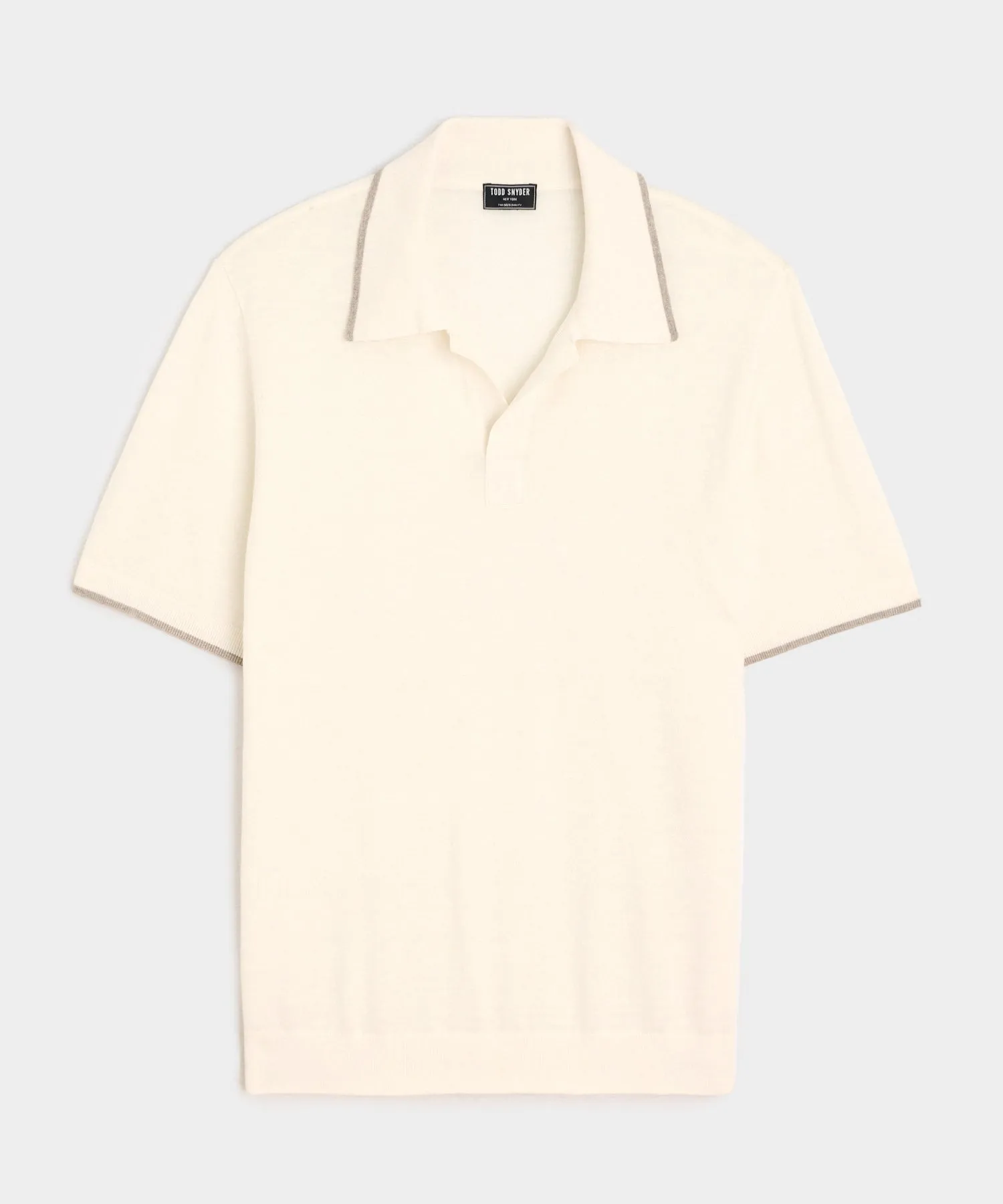 Silk-Cashmere Tipped Sweater Polo