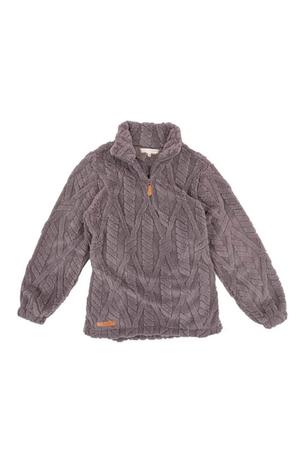 Simply Southern Youth Kate 1/4 Zip Pullover for Girls in Pavement Grey | PP-0224-YTH-PULL-KATE-PVMNT