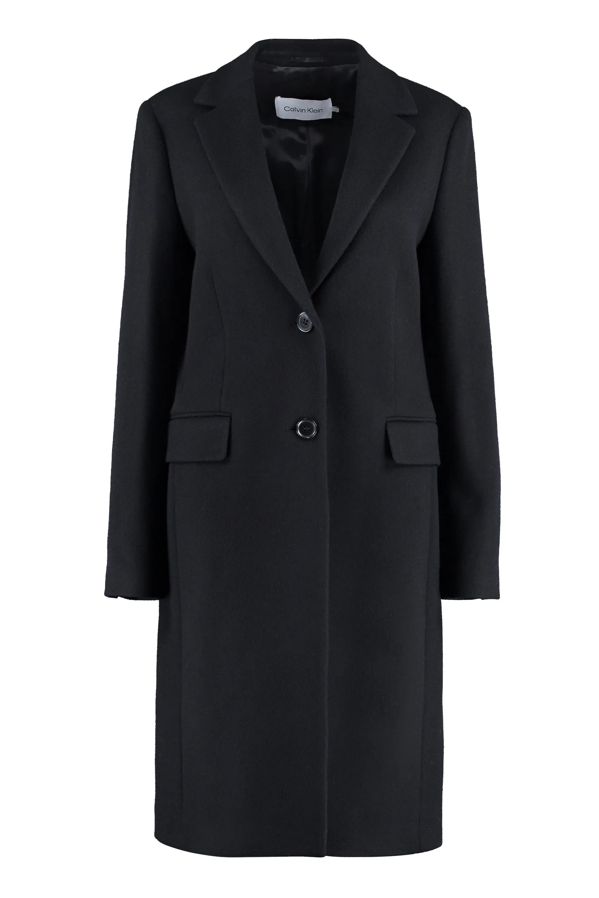 Single-breasted wool coat