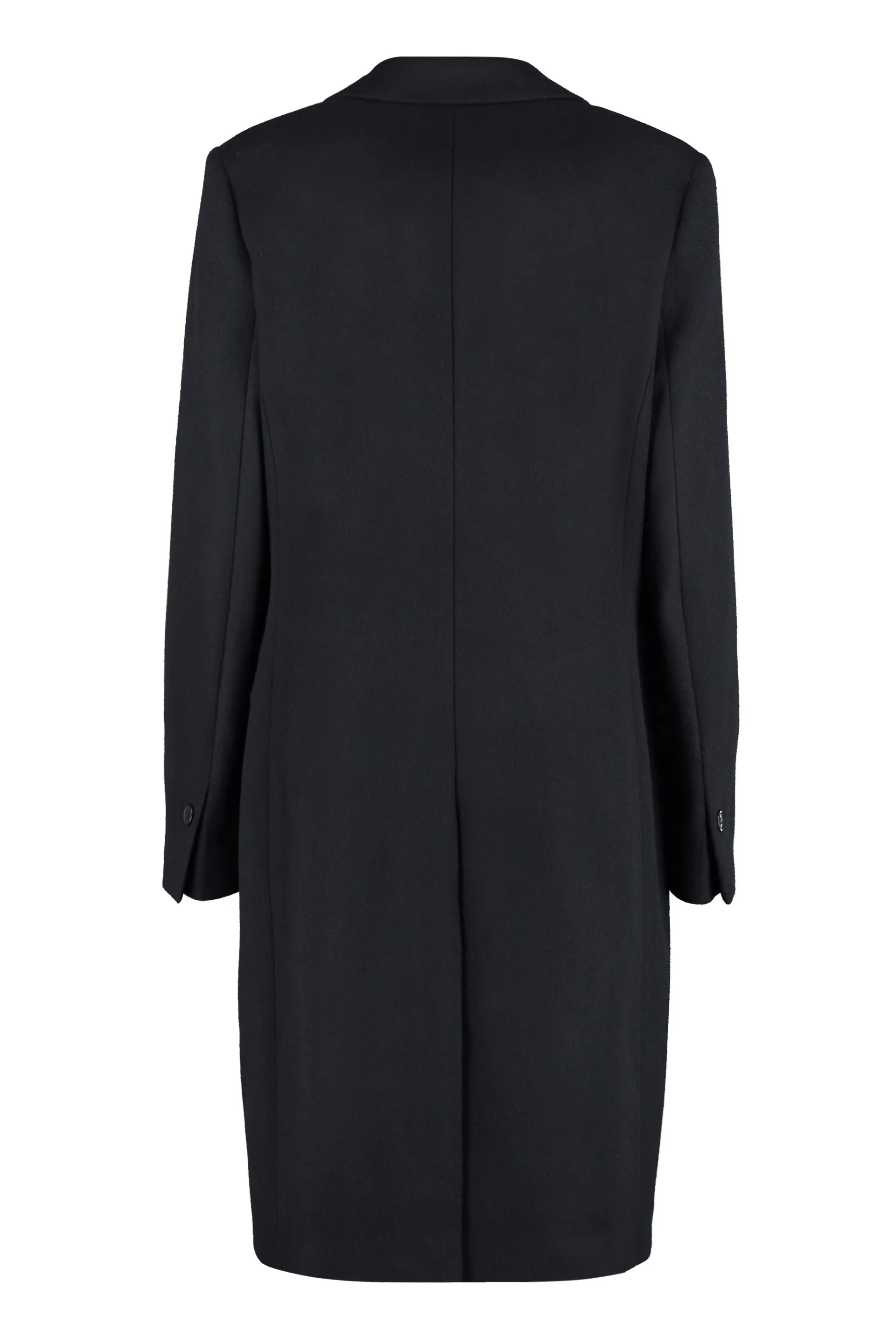 Single-breasted wool coat