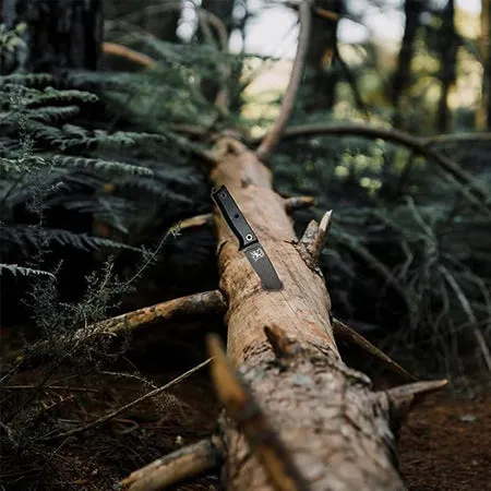 Steambow AR-Series K1 Knife - Dark Stonewashed Finish | Versatile Design for Tactical, Hunting, and Utility Use | Boehler N690 Steel | Includes Belt and MOLLE-Compatible Sheaths | 9" Overall Length | 4.3" Blade Length | 0.16" Blade Thickness |