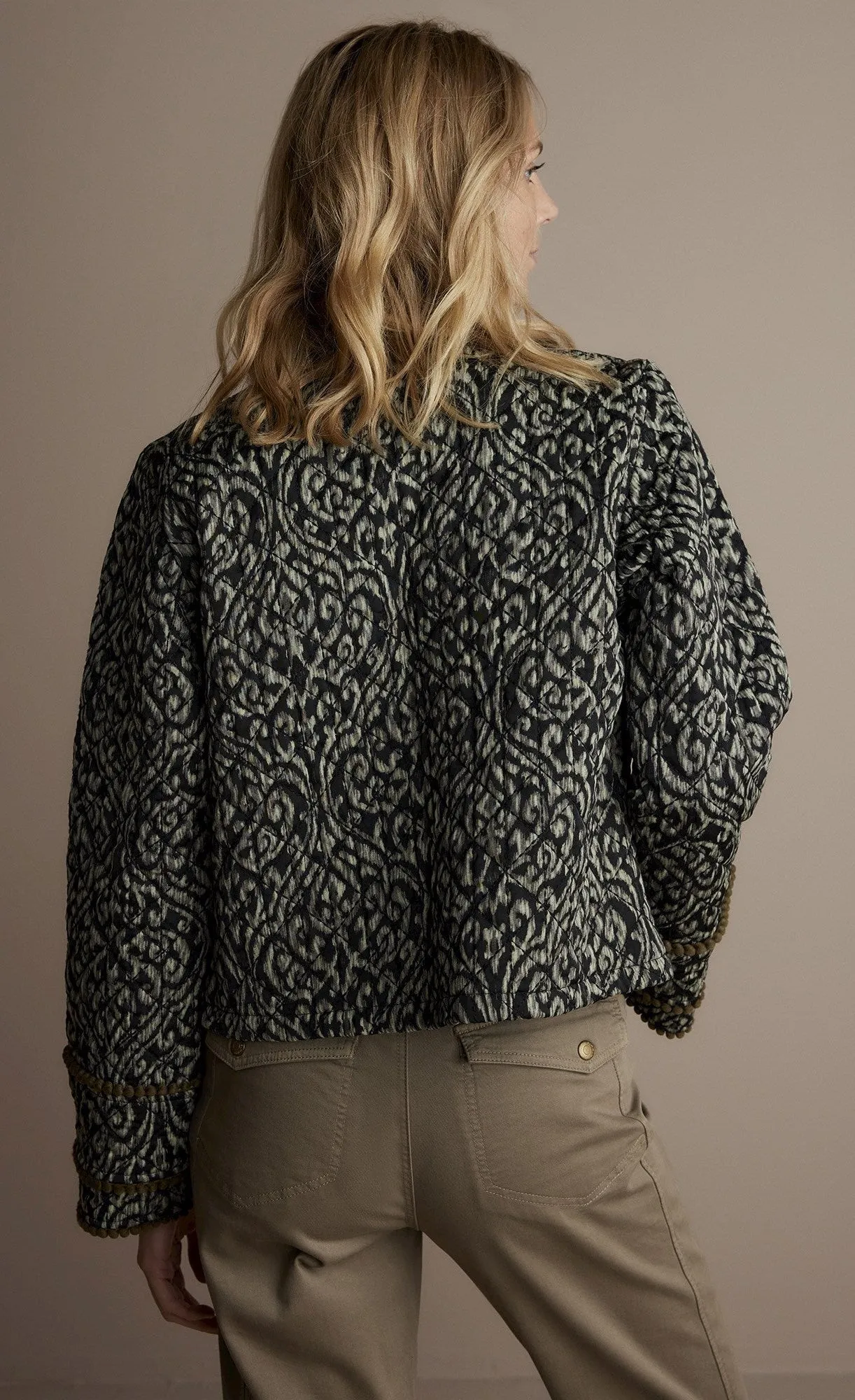 Summum Lightly Quilted Print Jacket
