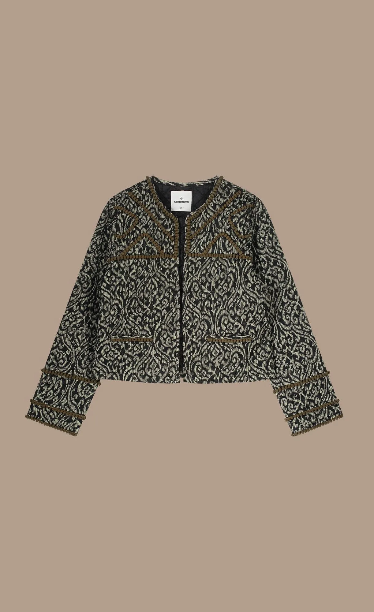 Summum Lightly Quilted Print Jacket