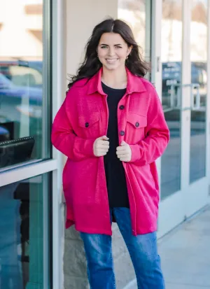 The Best Friend Shacket in Magenta