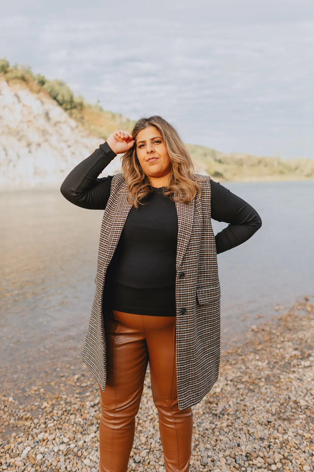 The Charlee Vegan Leather Legging - Camel - PLUS