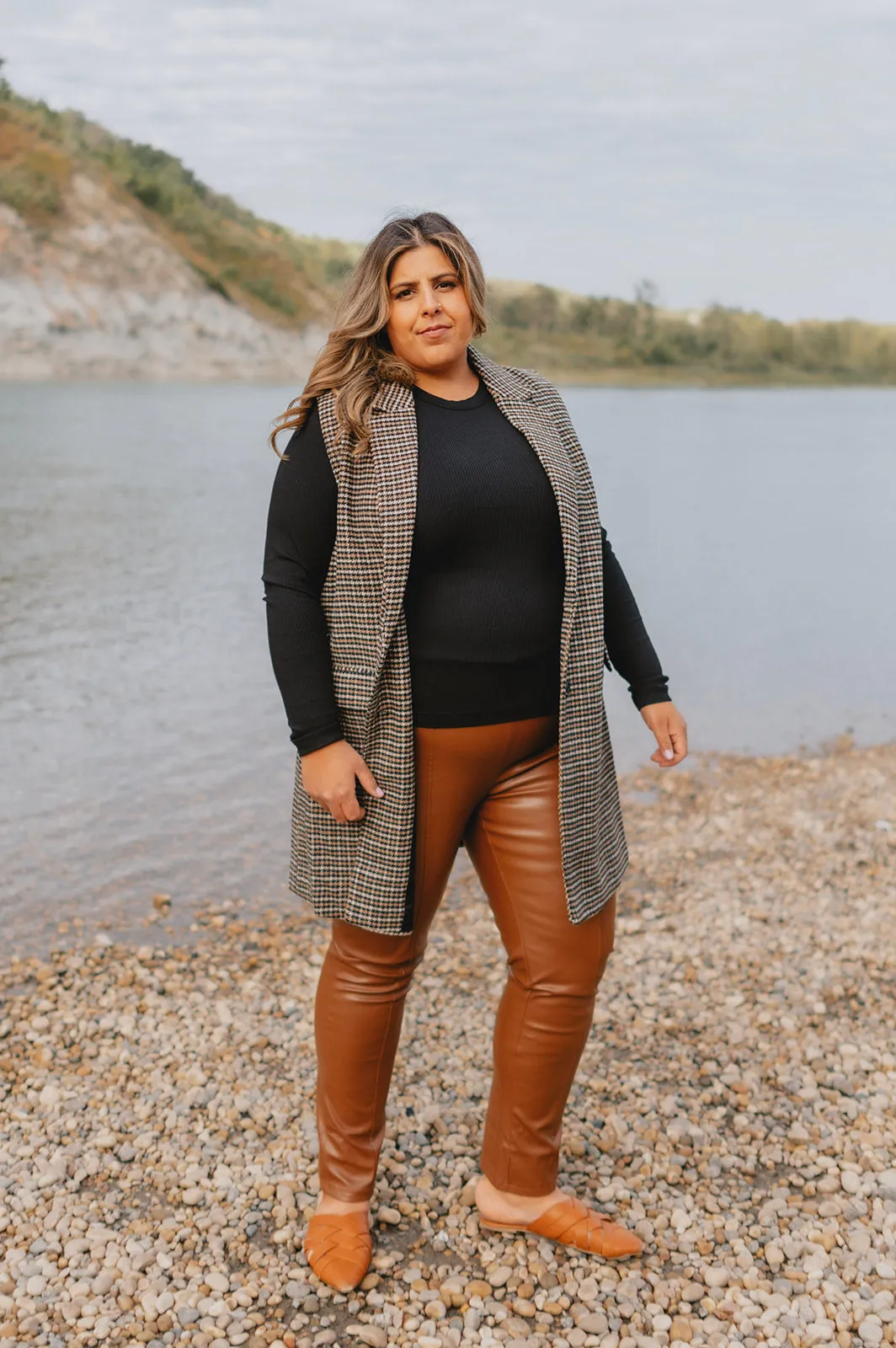 The Charlee Vegan Leather Legging - Camel - PLUS
