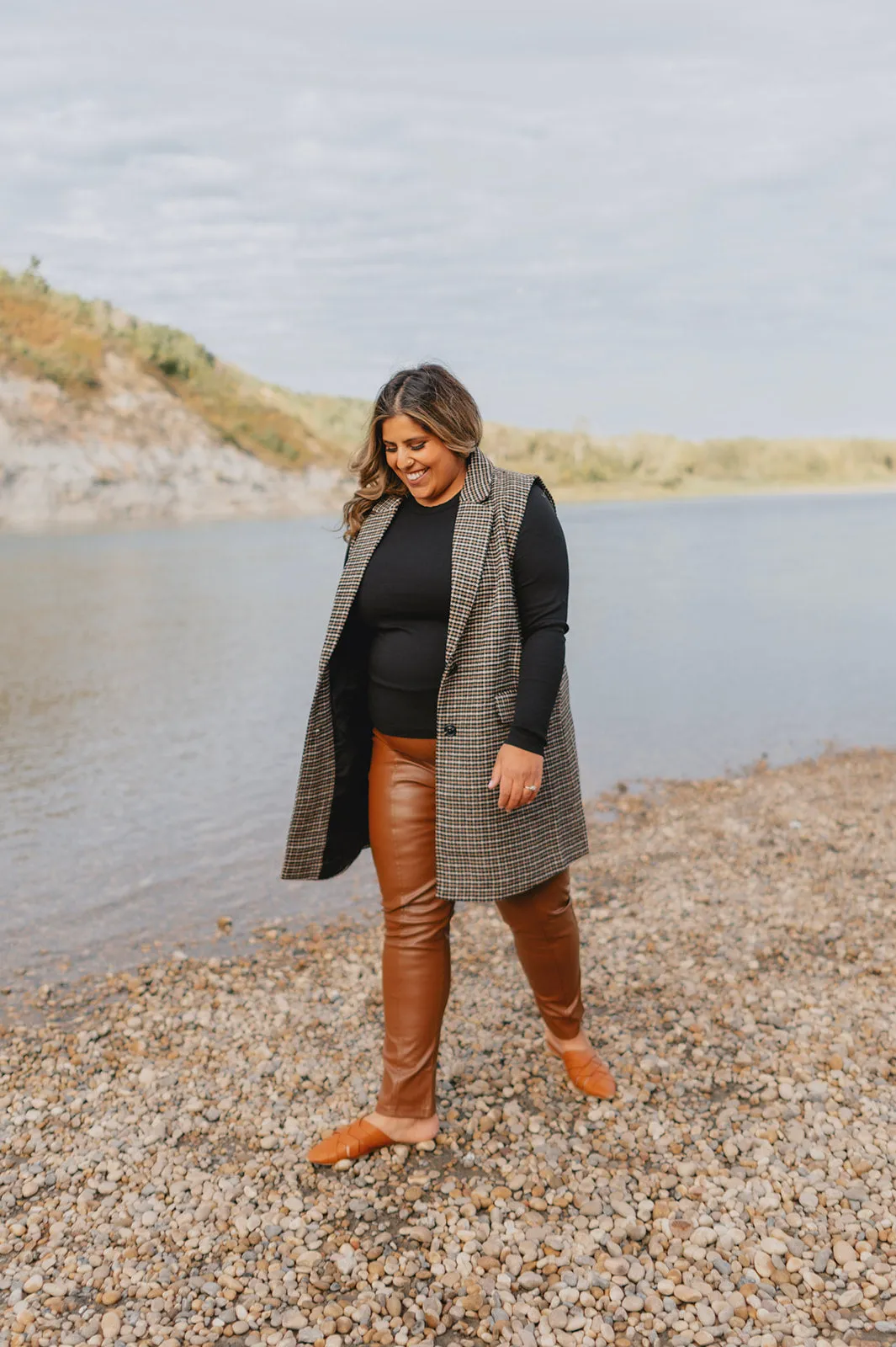 The Charlee Vegan Leather Legging - Camel - PLUS