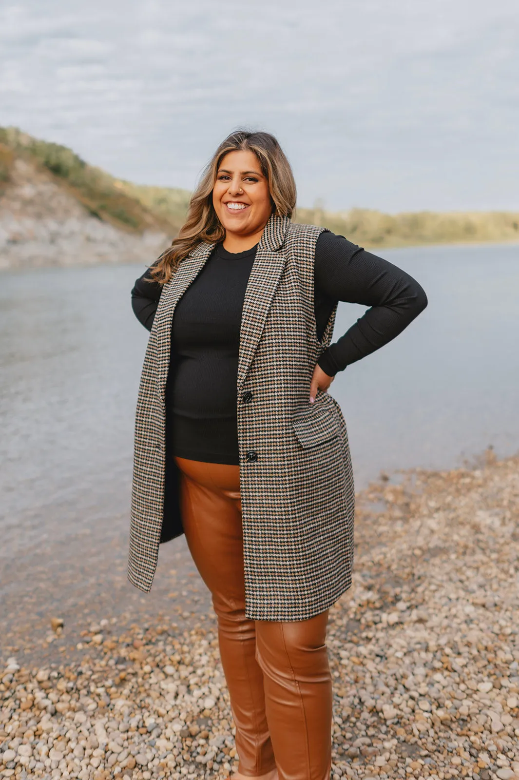 The Charlee Vegan Leather Legging - Camel - PLUS