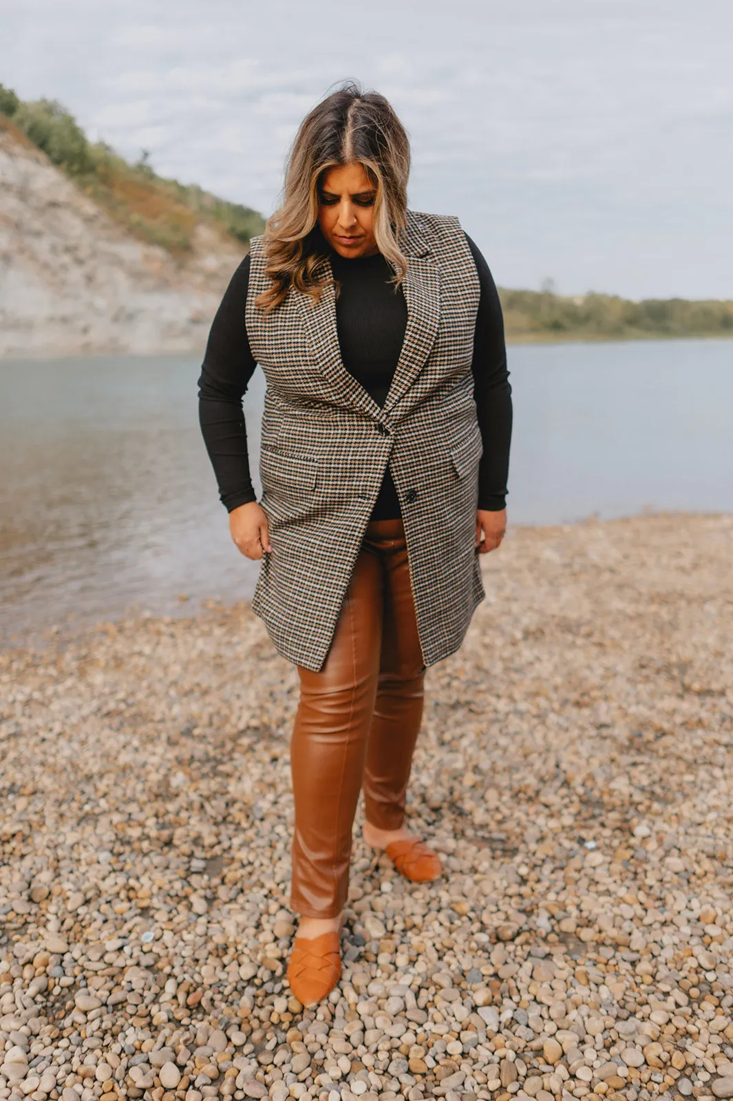 The Charlee Vegan Leather Legging - Camel - PLUS