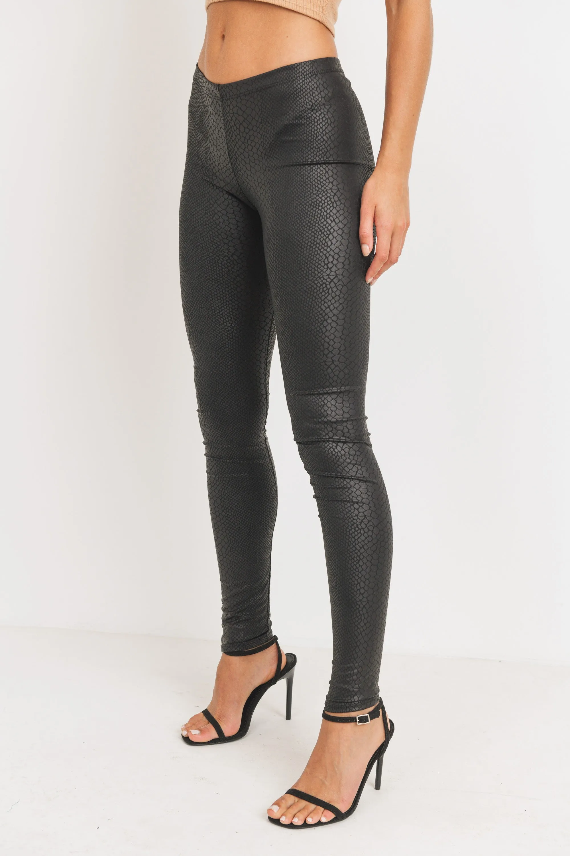 The Faux Snake Skin Leggings