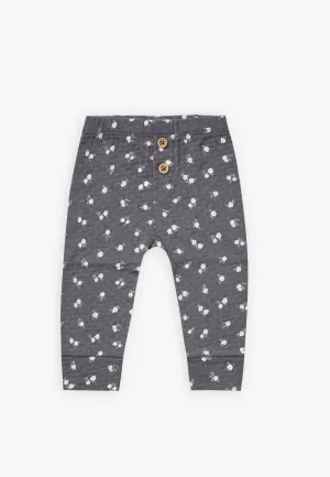 The Pointelle Leggings by Quincy Mae - Dark Floral