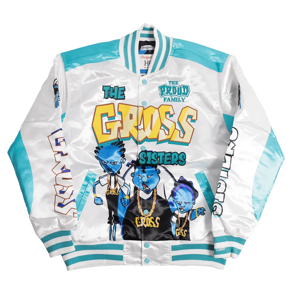 THE PROUD FAMILY GROSS SATIN JACKET WHITE