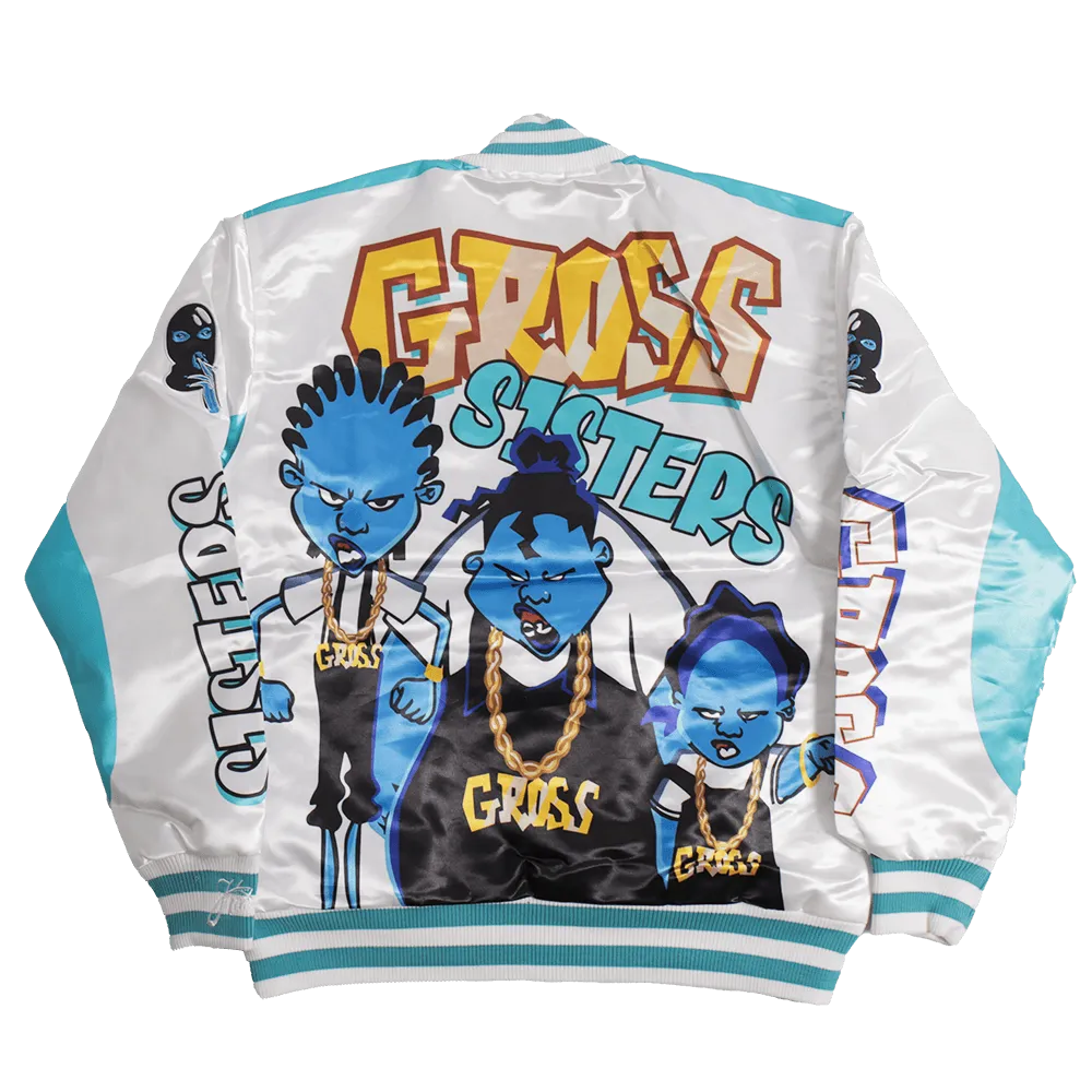 THE PROUD FAMILY GROSS SATIN JACKET WHITE