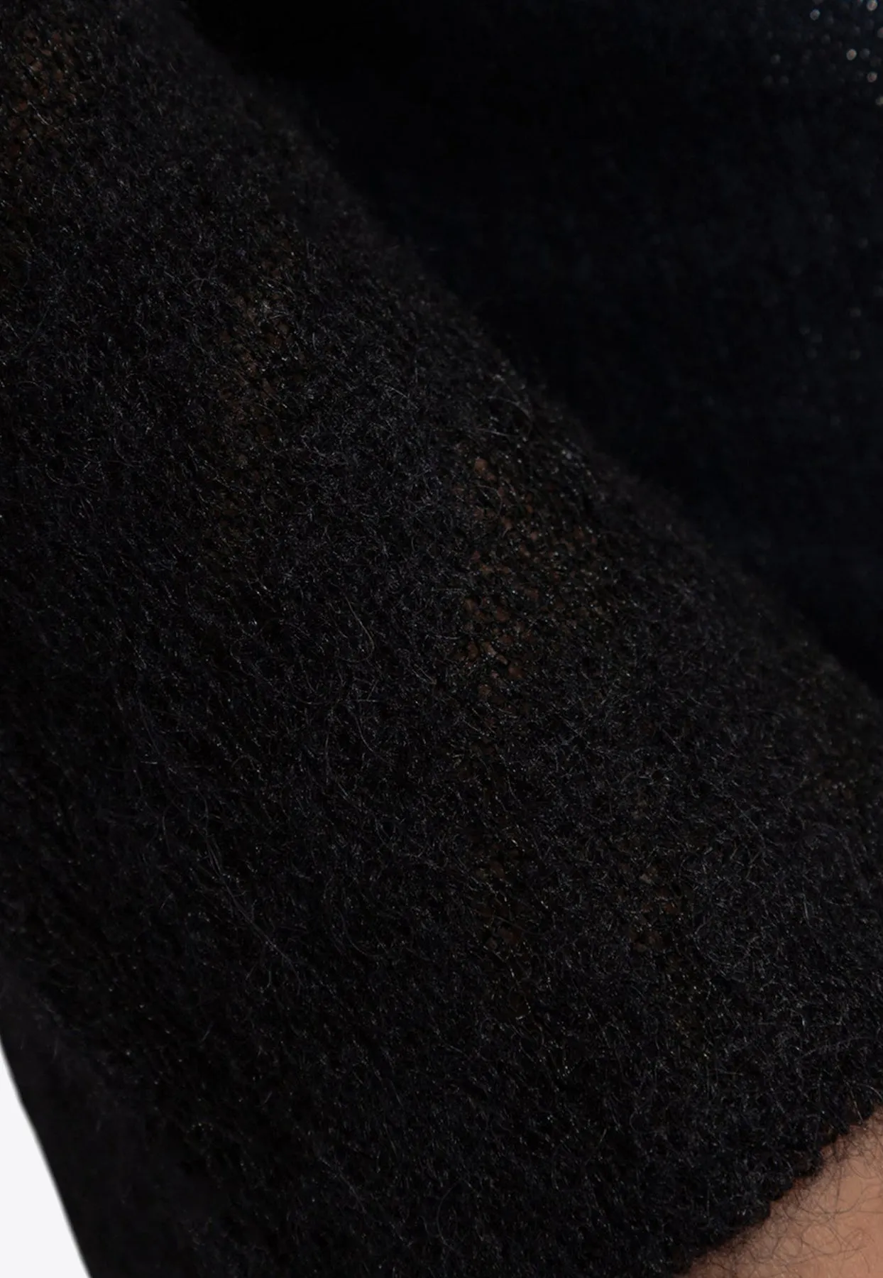 Turtleneck Jacquard Sweater in Brushed-Effect