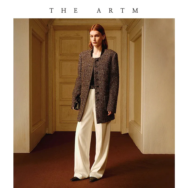 Tweed Round Neck Jacket