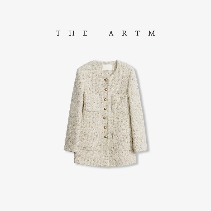 Tweed Round Neck Jacket