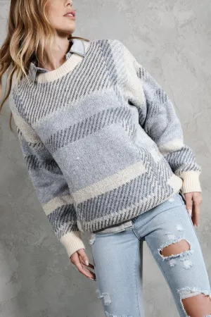 Tyler Plaid Crewneck Knit Sweater