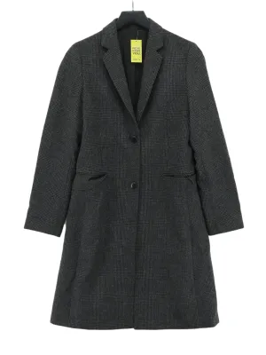 Uniqlo Women's Coat S Grey Wool with Cashmere, Polyester