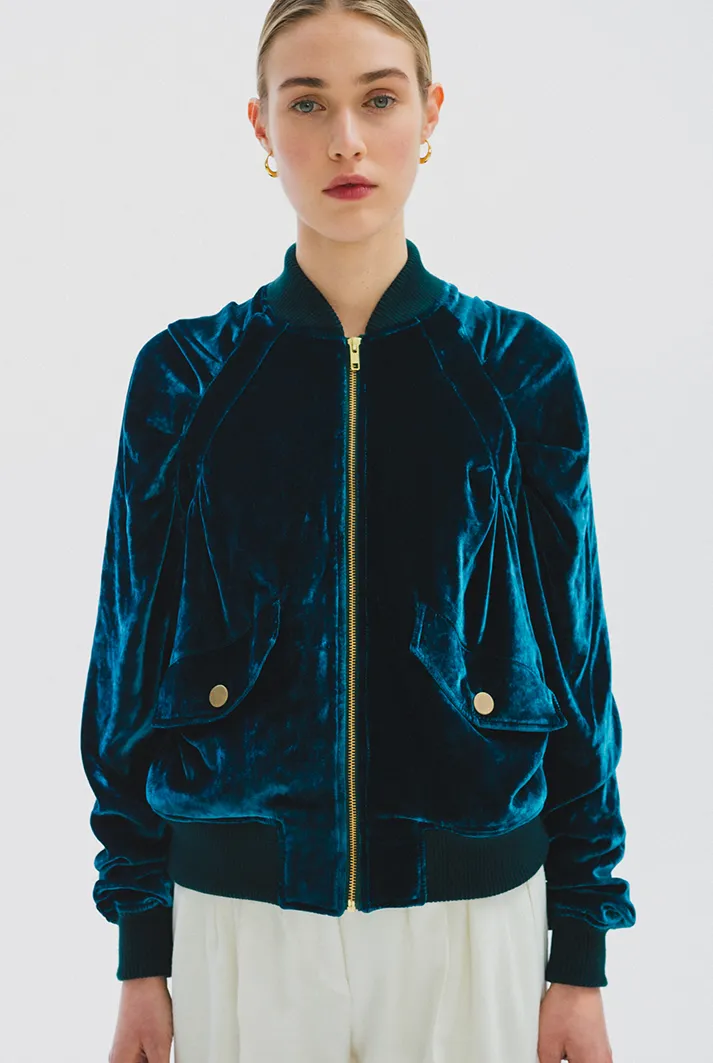 Velvet Bomber Jacket