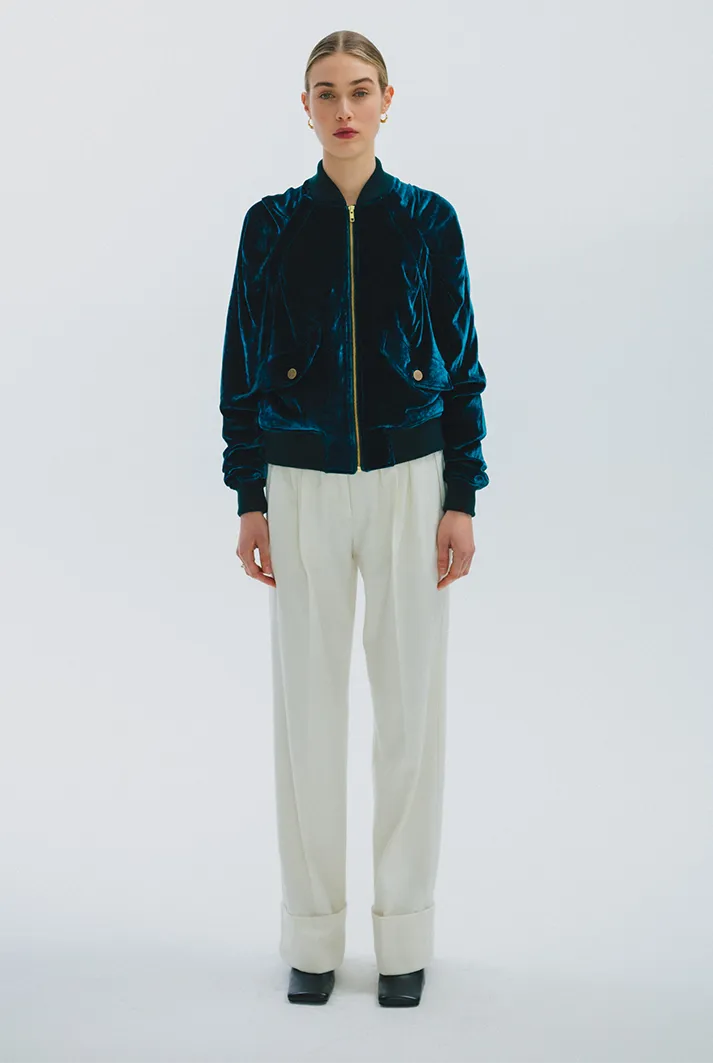 Velvet Bomber Jacket