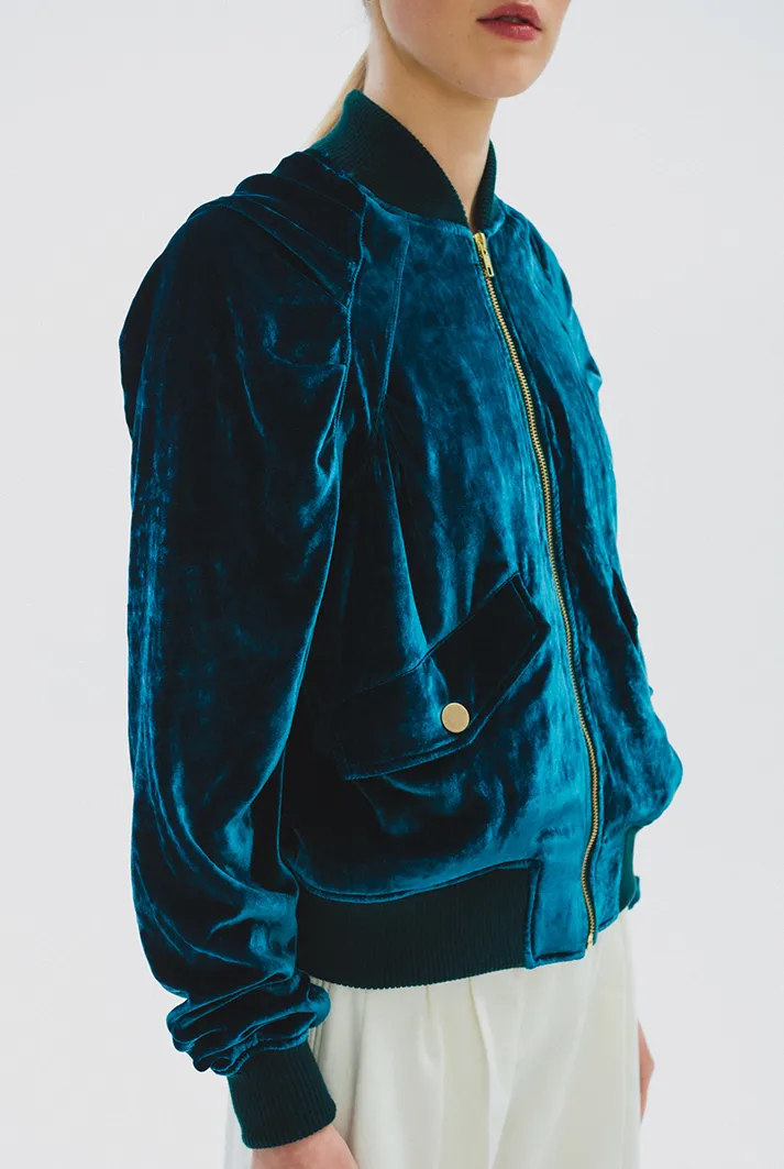 Velvet Bomber Jacket