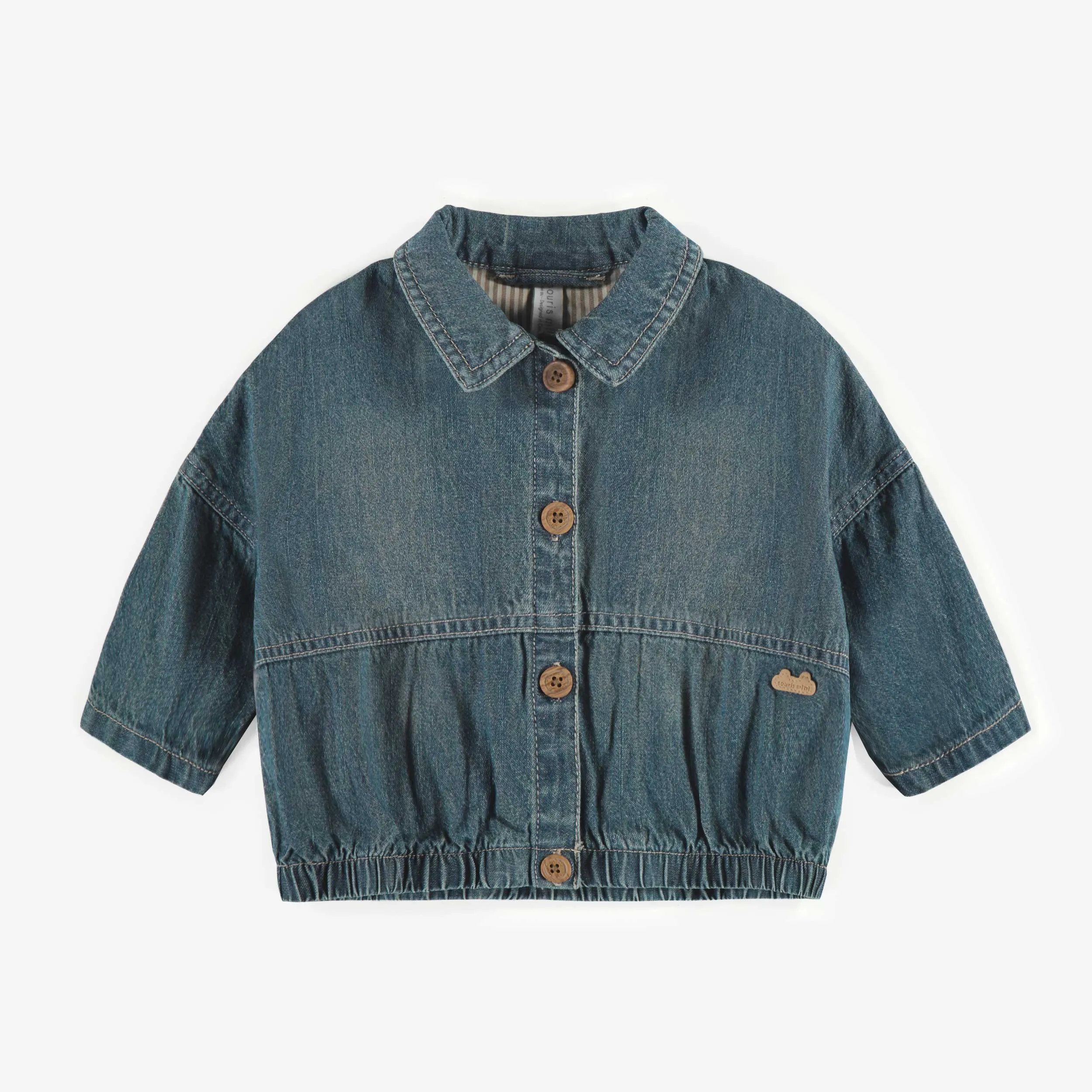 Veste en denim léger, naissance || Light denim vest, newborn