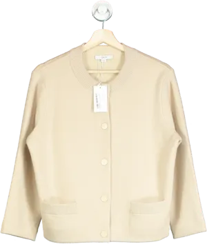 Vince Beige New Season Wool & Cashmere Blend Cardigan UK L