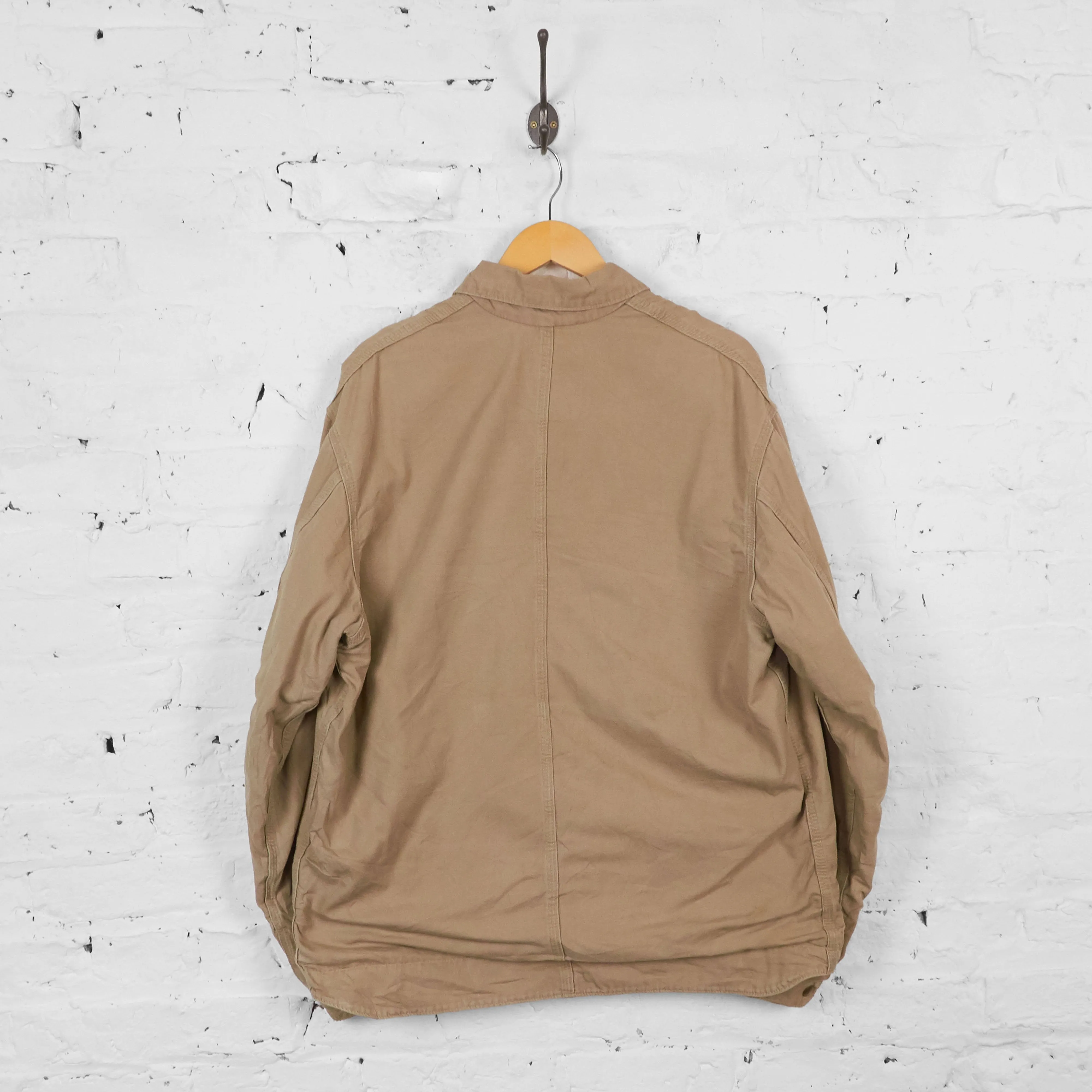 Vintage Carhartt Collared Bomber Jacket - Cream - L