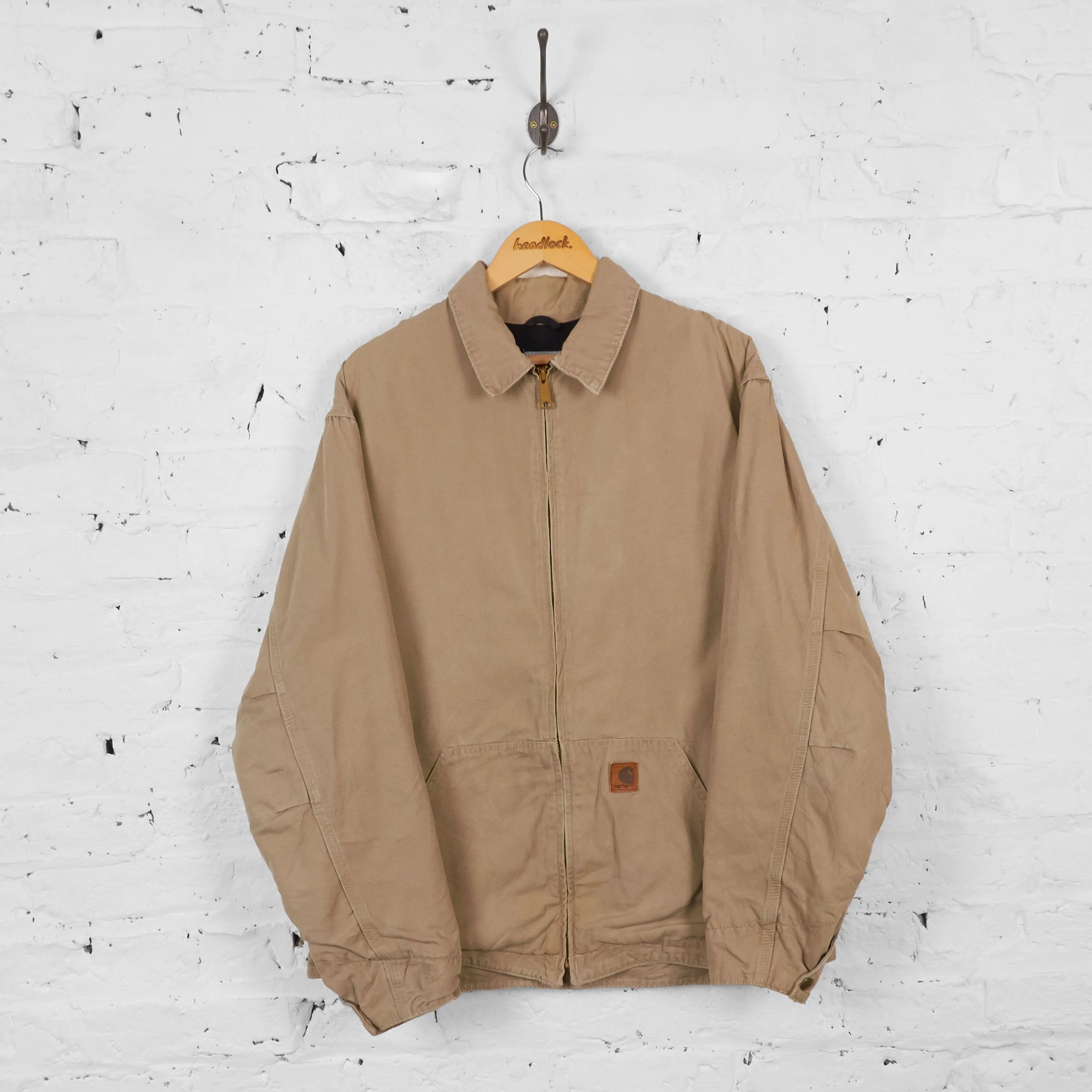 Vintage Carhartt Collared Bomber Jacket - Cream - L