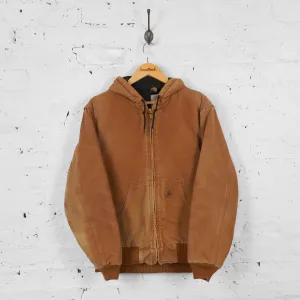 Vintage Carhartt Workwear Hooded Jacket - Brown - S