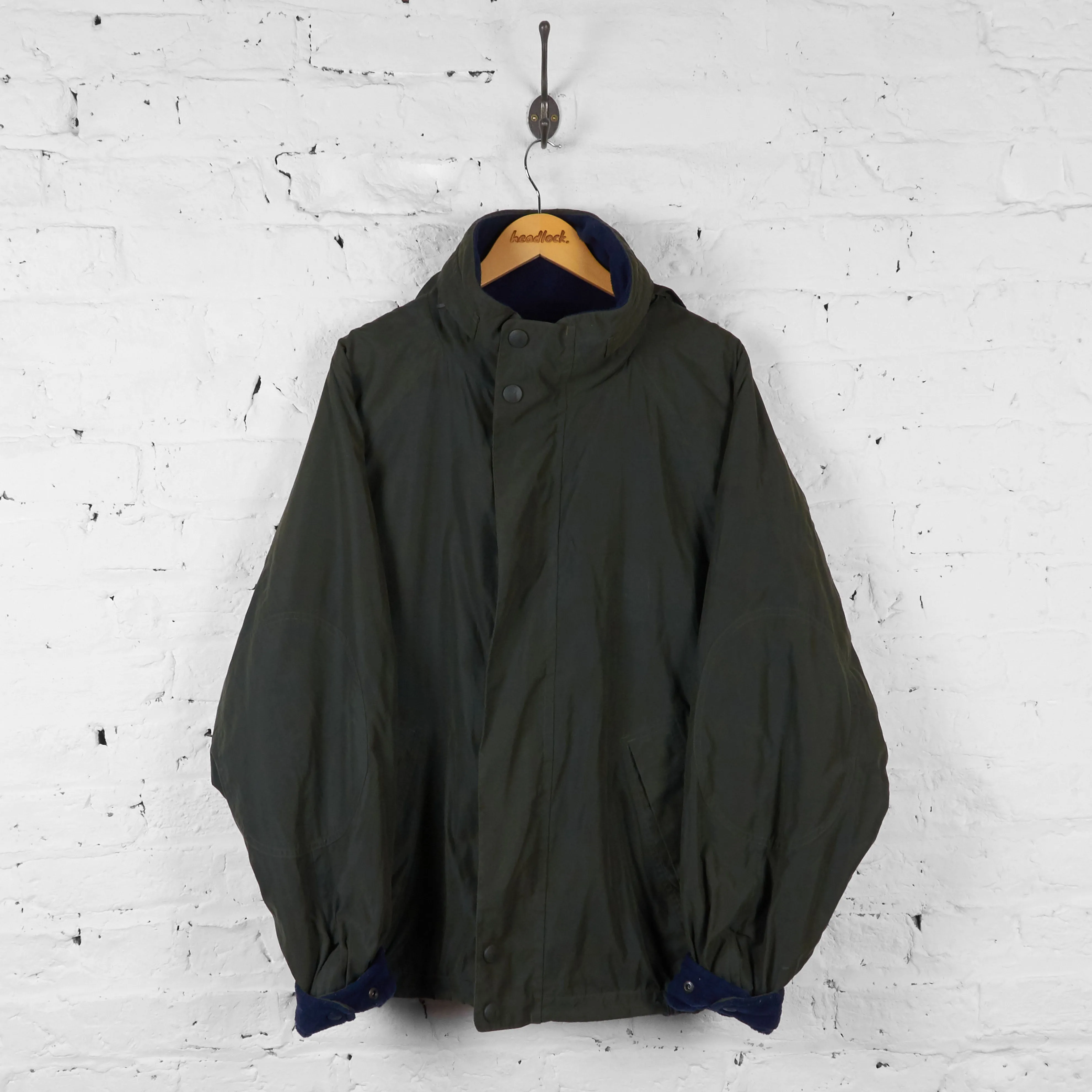 Vintage Nautica Reversible Jacket And Fleece - Navy/Khaki - L