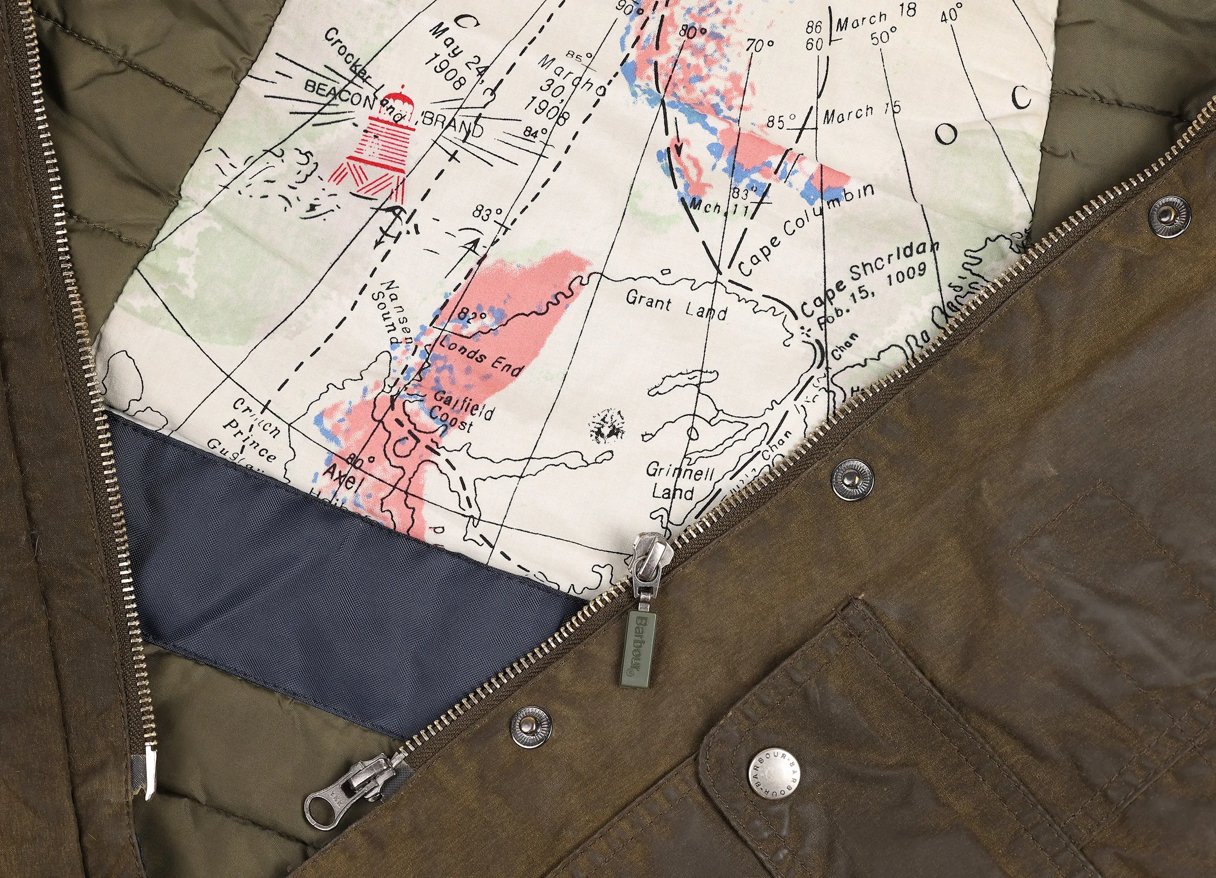 Women's Barbour Apsley Wax Jacket Coat - Green - Women's S