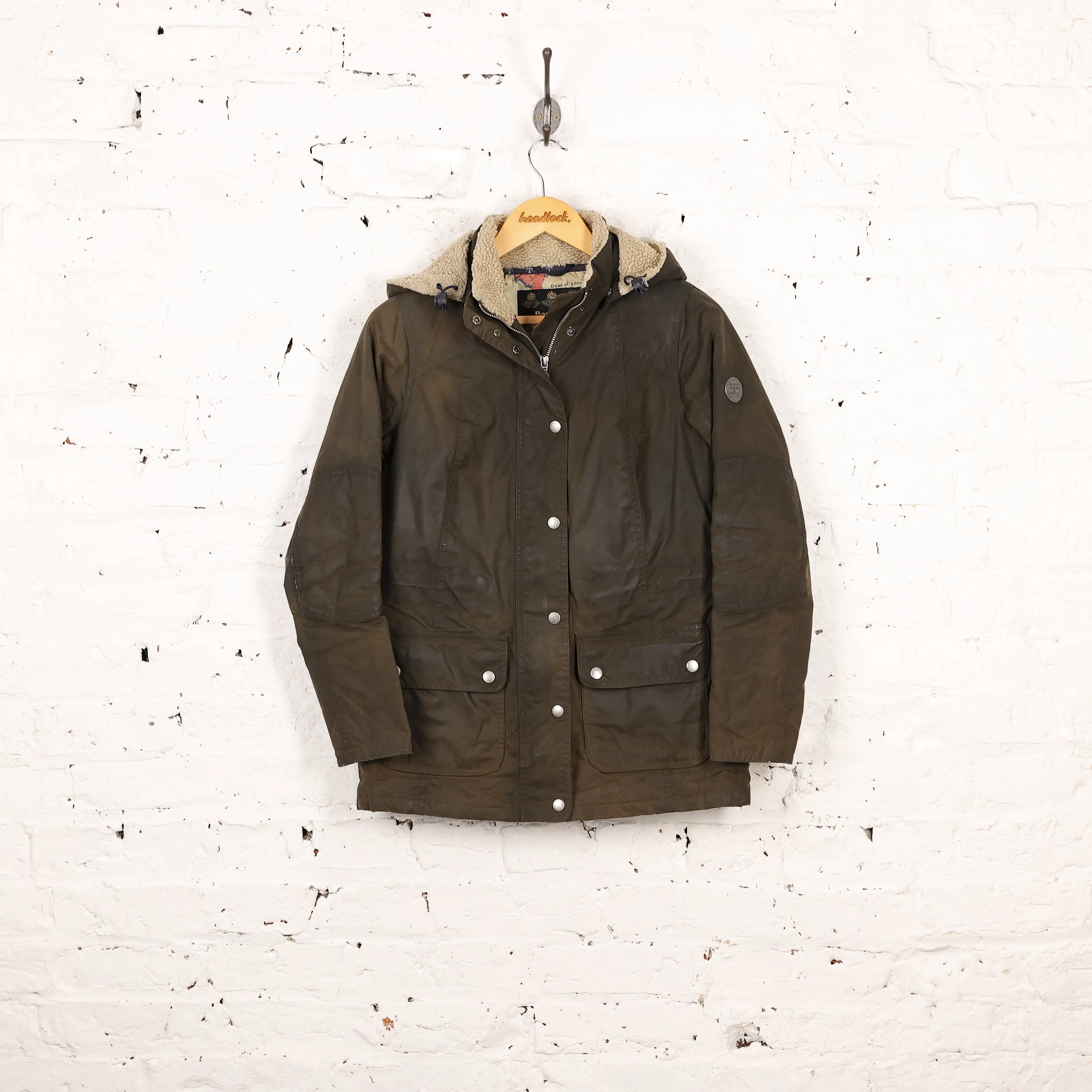 Women's Barbour Apsley Wax Jacket Coat - Green - Women's S