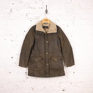 Women's Barbour Bleaklow Wax Jacket Coat - Green - Women's M
