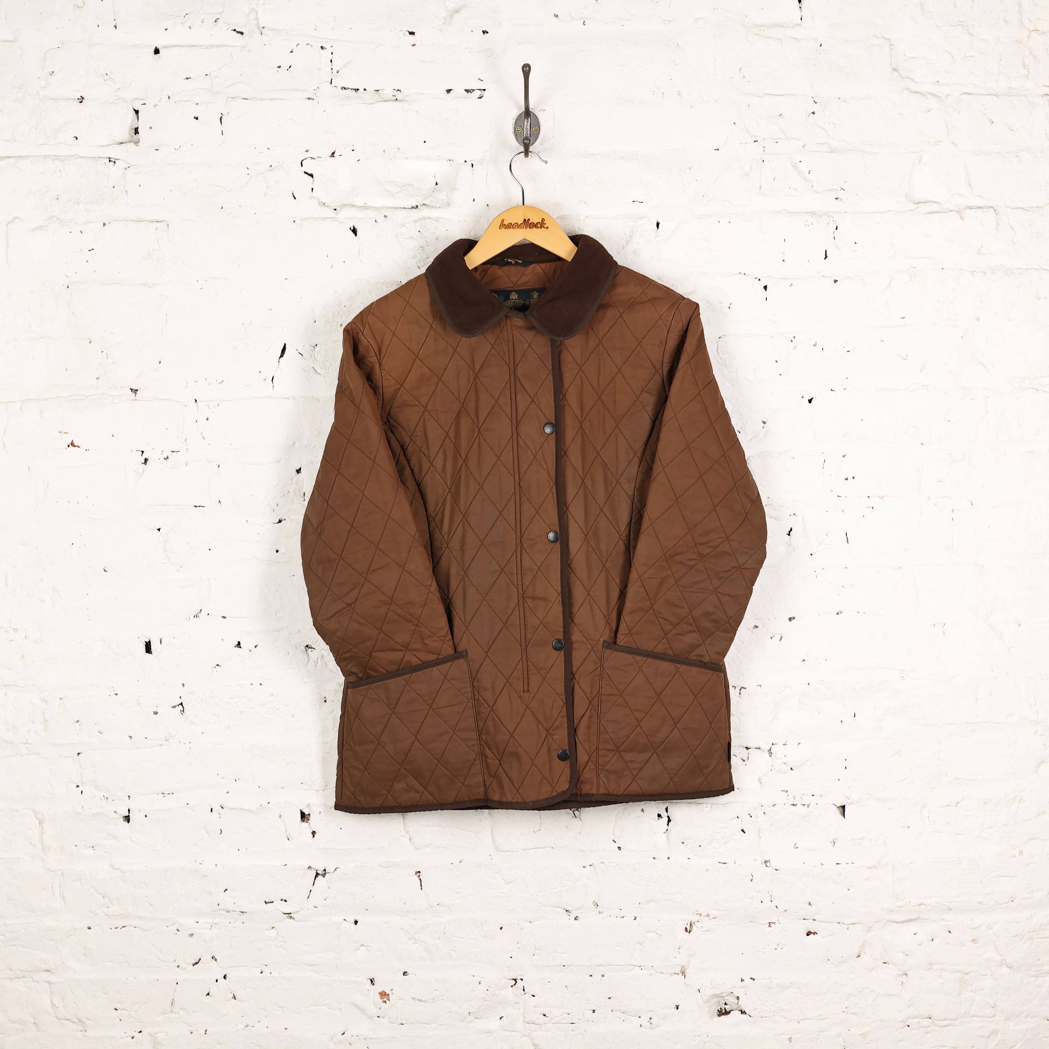Women's Barbour Duracotton PolarQuilt Quilted Jacket - Brown - Women's L