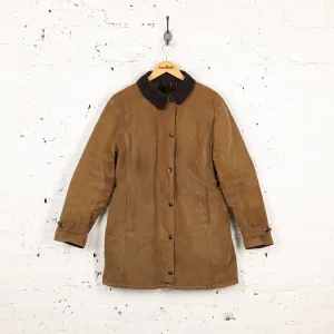 Women's Barbour Newmarket Wax Jacket - Brown - Womens L