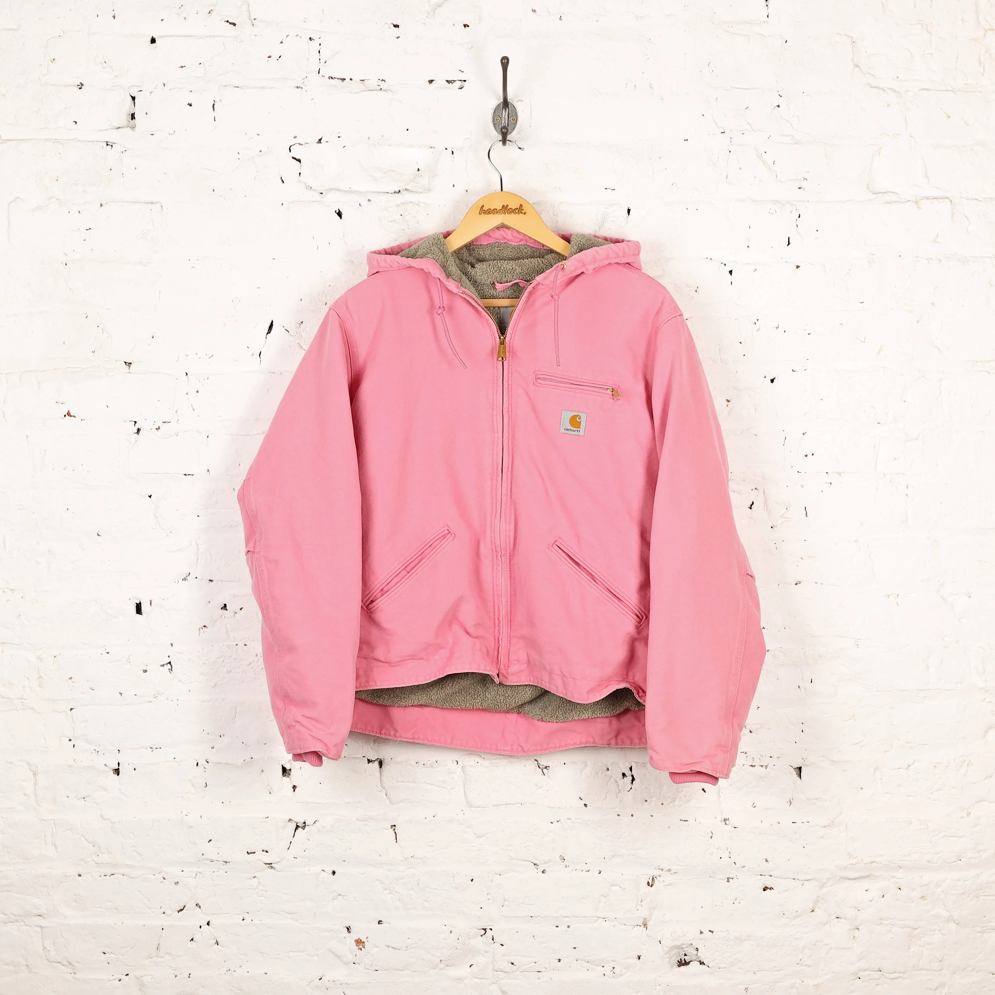 Women's Carhartt Hooded Work Jacket - Pink - Women's L