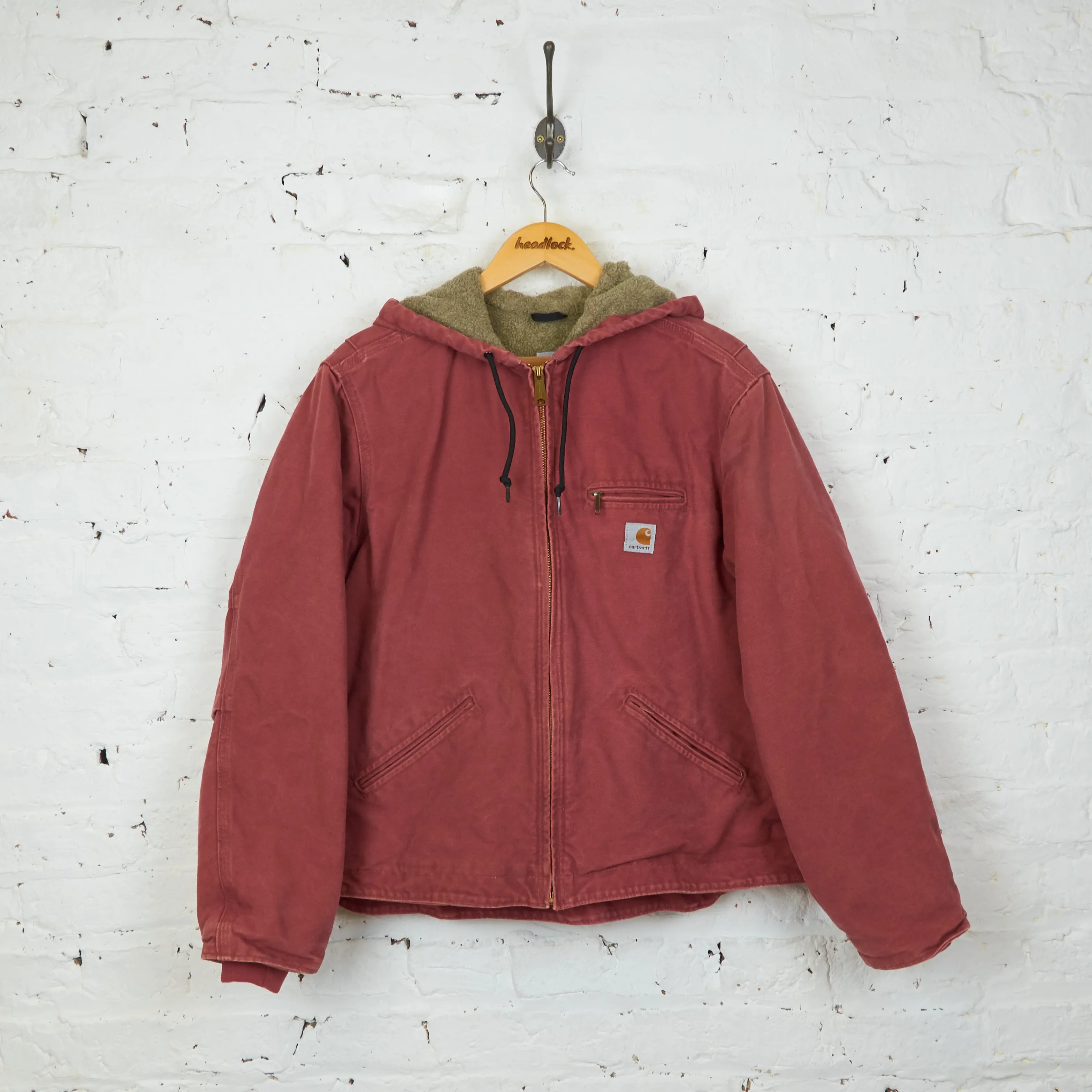 Womens Carhartt Hooded Work Jacket - Pink - Womens XL