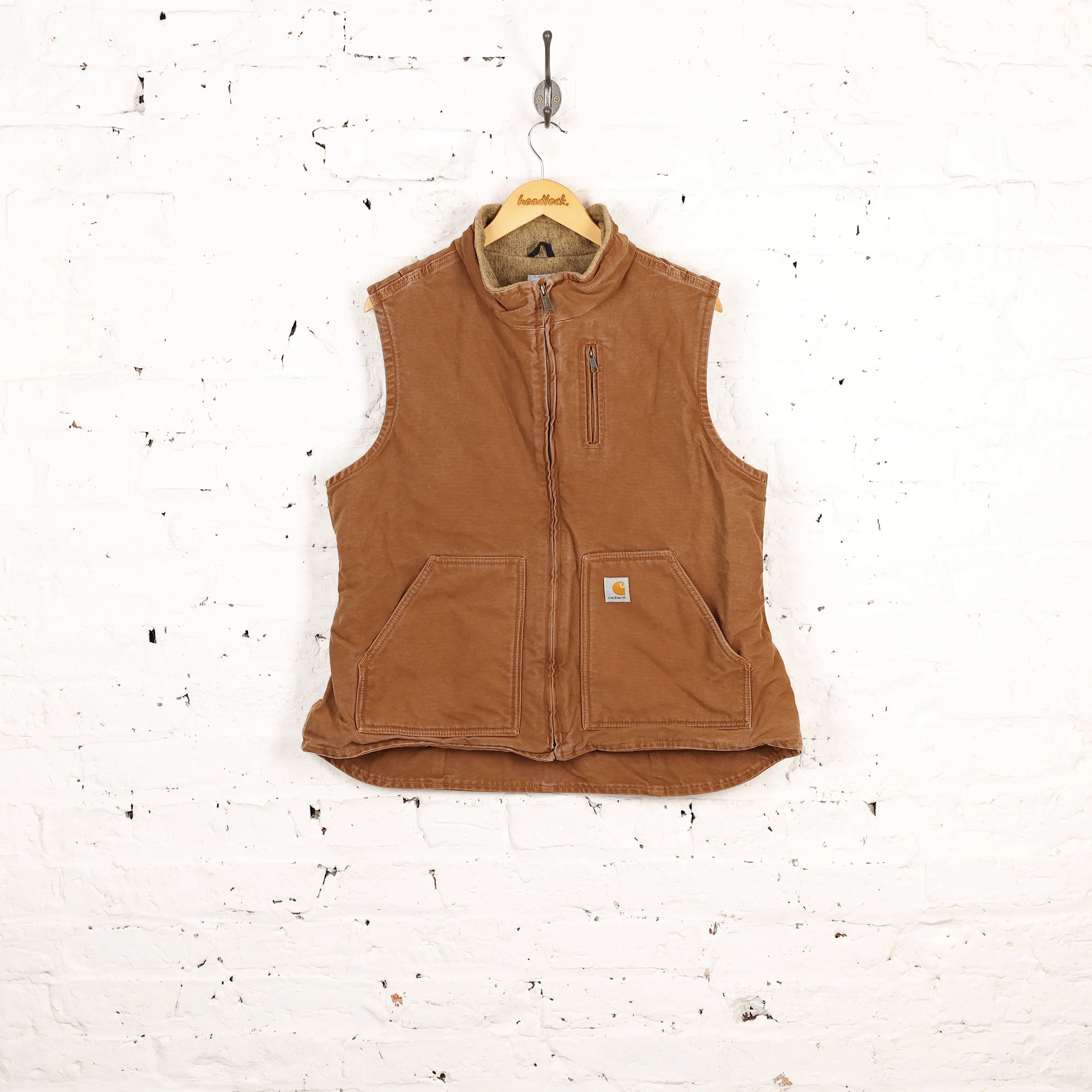 Women's Carhartt Sleeveless Work Jacket Gilet - Brown - Women's XL