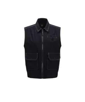 Women's Denim-Like Vest - Navy