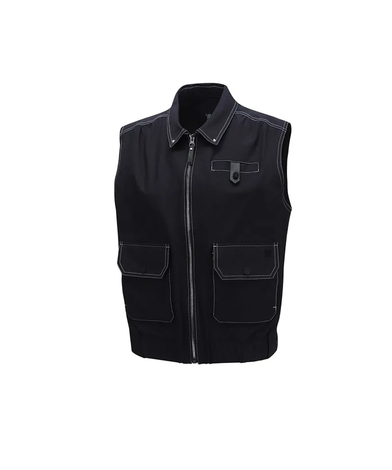 Women's Denim-Like Vest - Navy