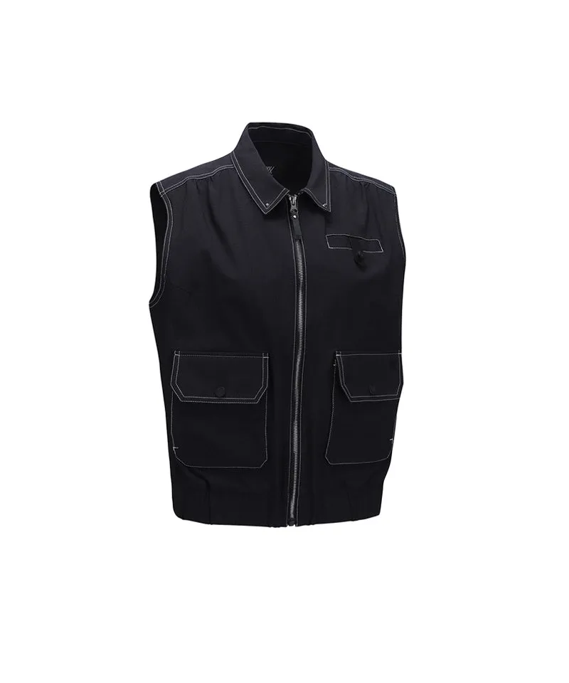 Women's Denim-Like Vest - Navy