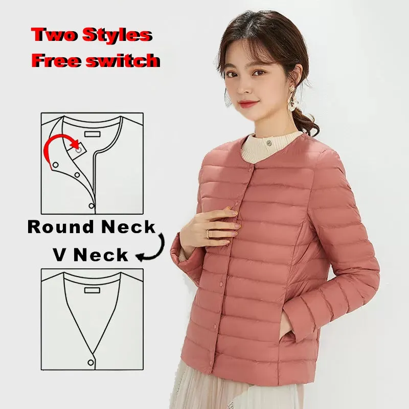 Women's Down Jacket C4B-DJ05 Light And Thin Short Inner Wear Light