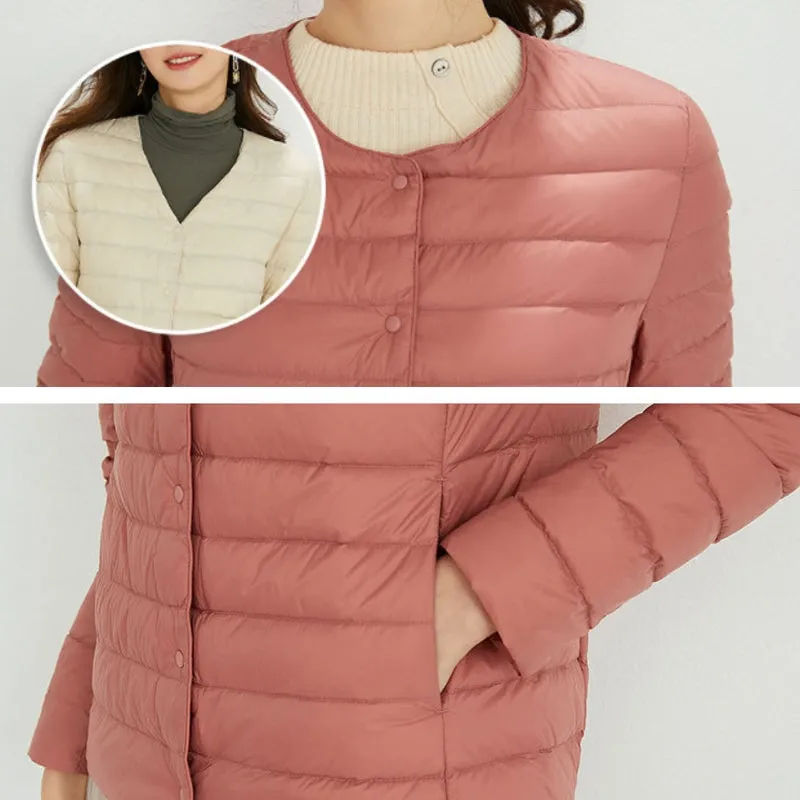 Women's Down Jacket C4B-DJ05 Light And Thin Short Inner Wear Light