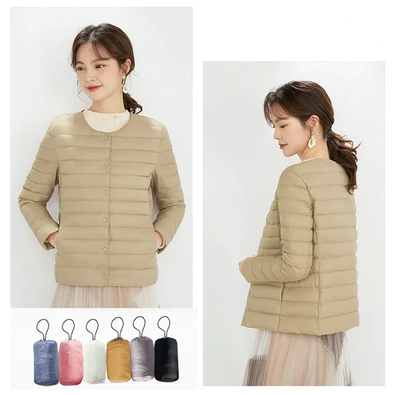 Women's Down Jacket C4B-DJ05 Light And Thin Short Inner Wear Light