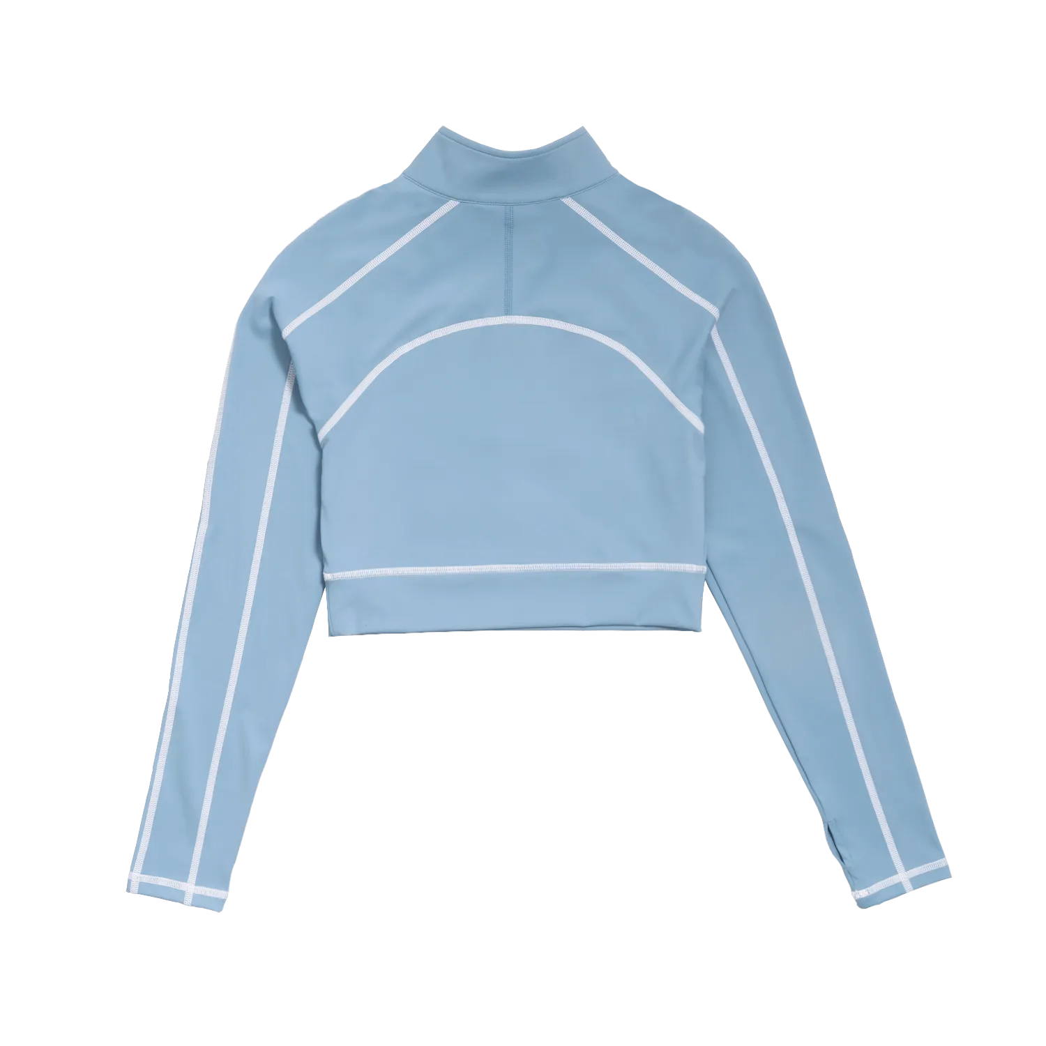 Women's Zip Crop Top - Lagoon